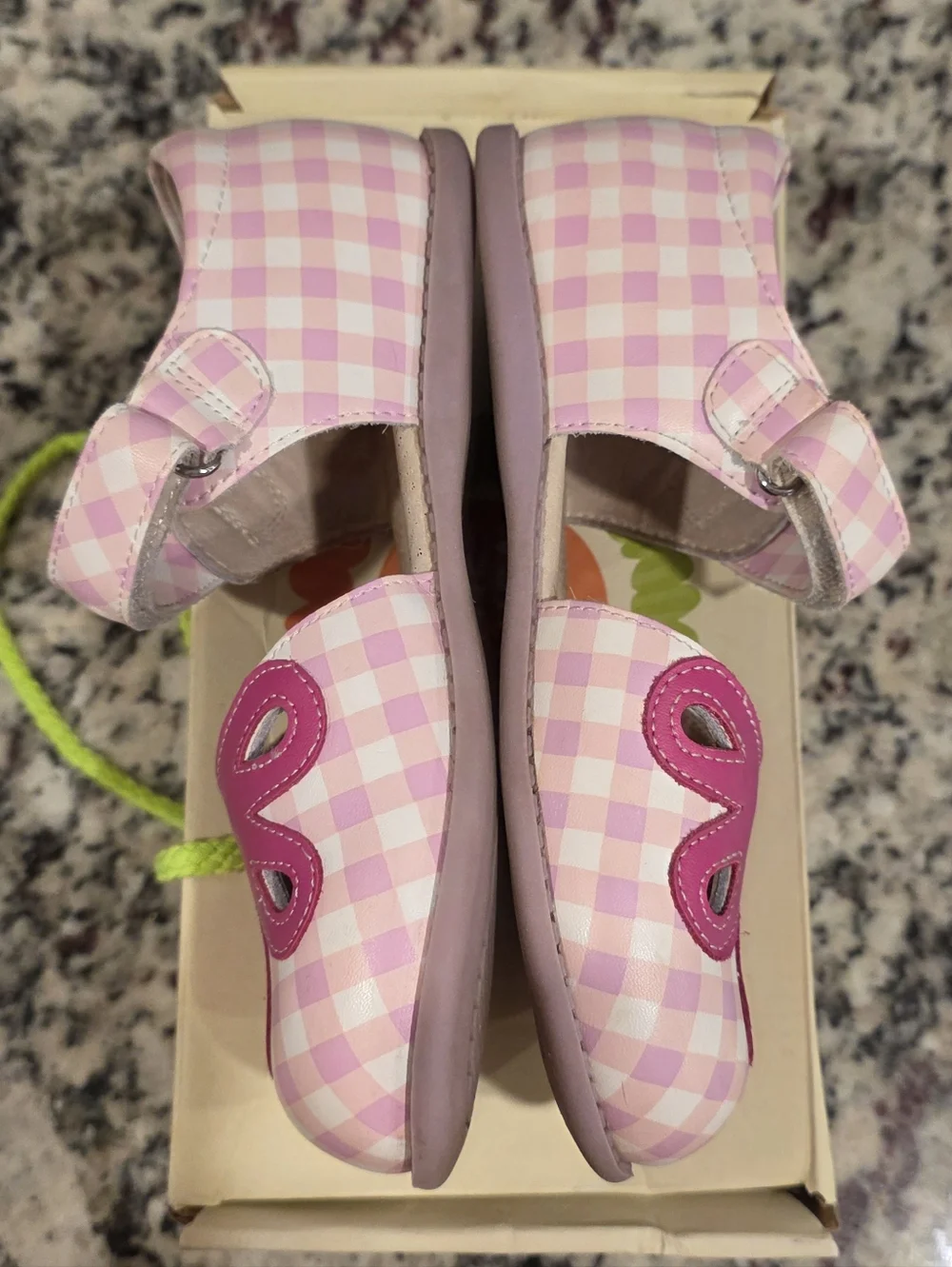 LIVIE & LUCA x Matilda Jane Girls Petal Gingham Leather Mary Jane Size 2Y